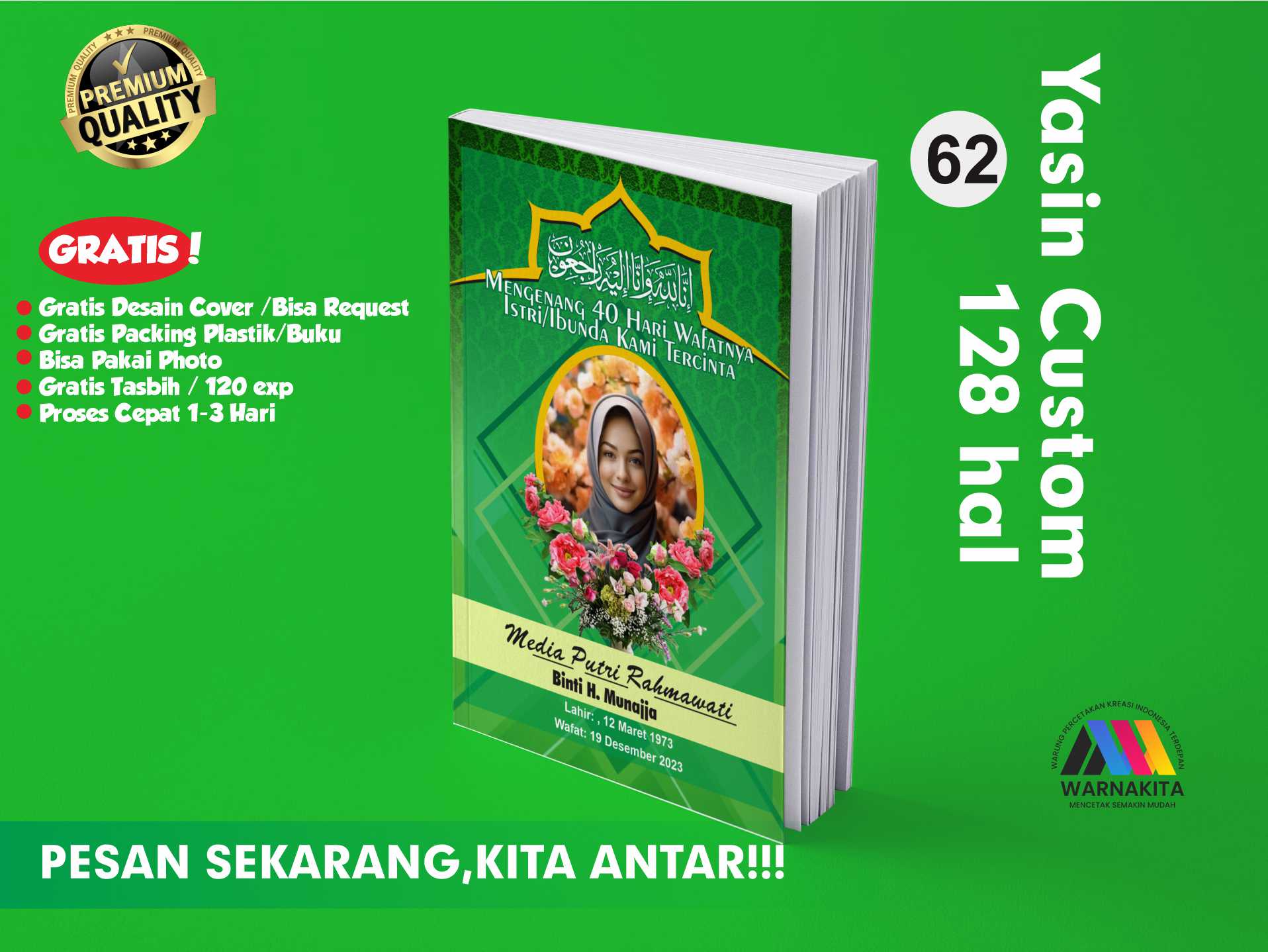 Buku Yasin Tahlilan Custom 