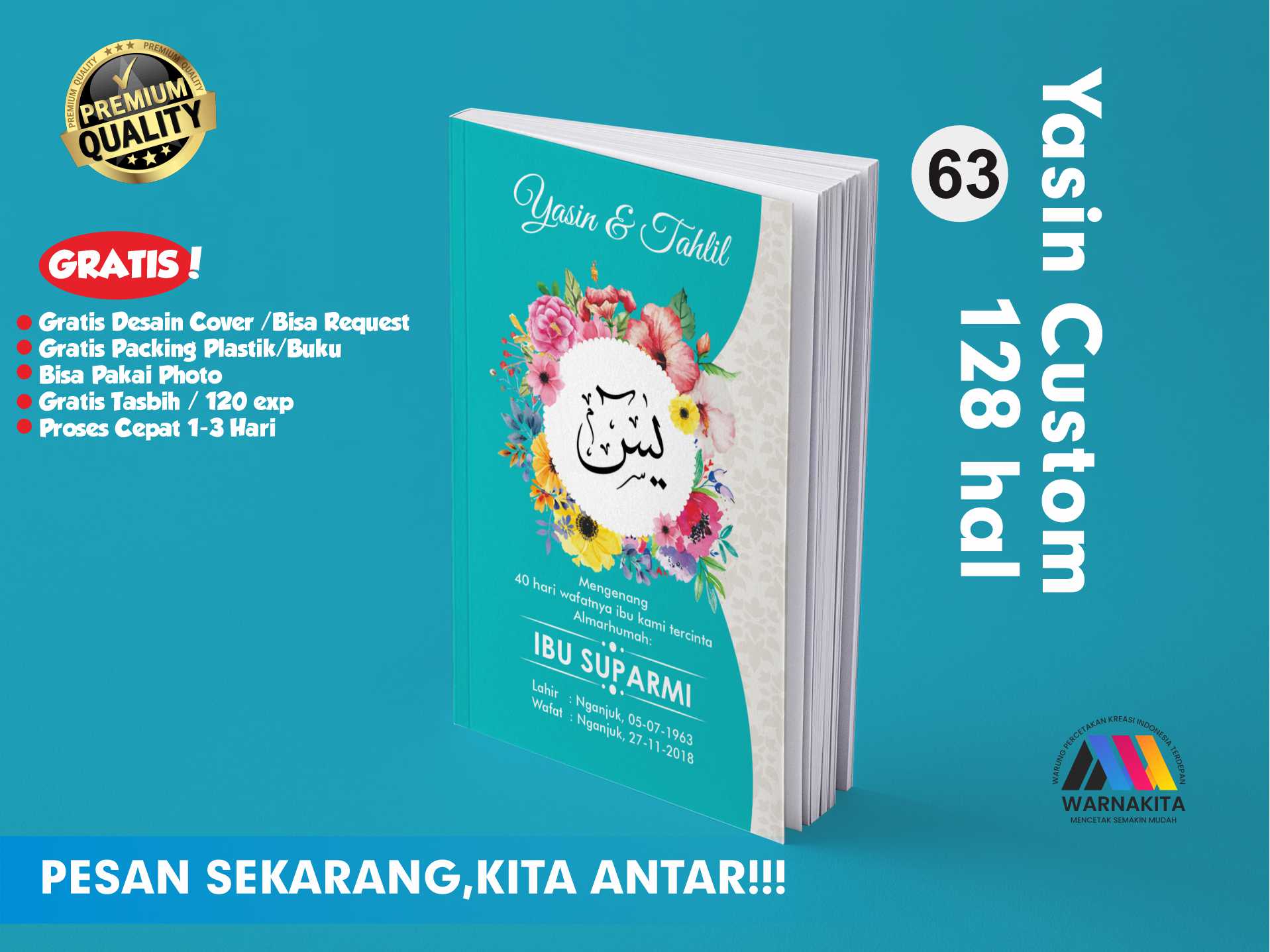 Buku Yasin Tahlilan Custom 