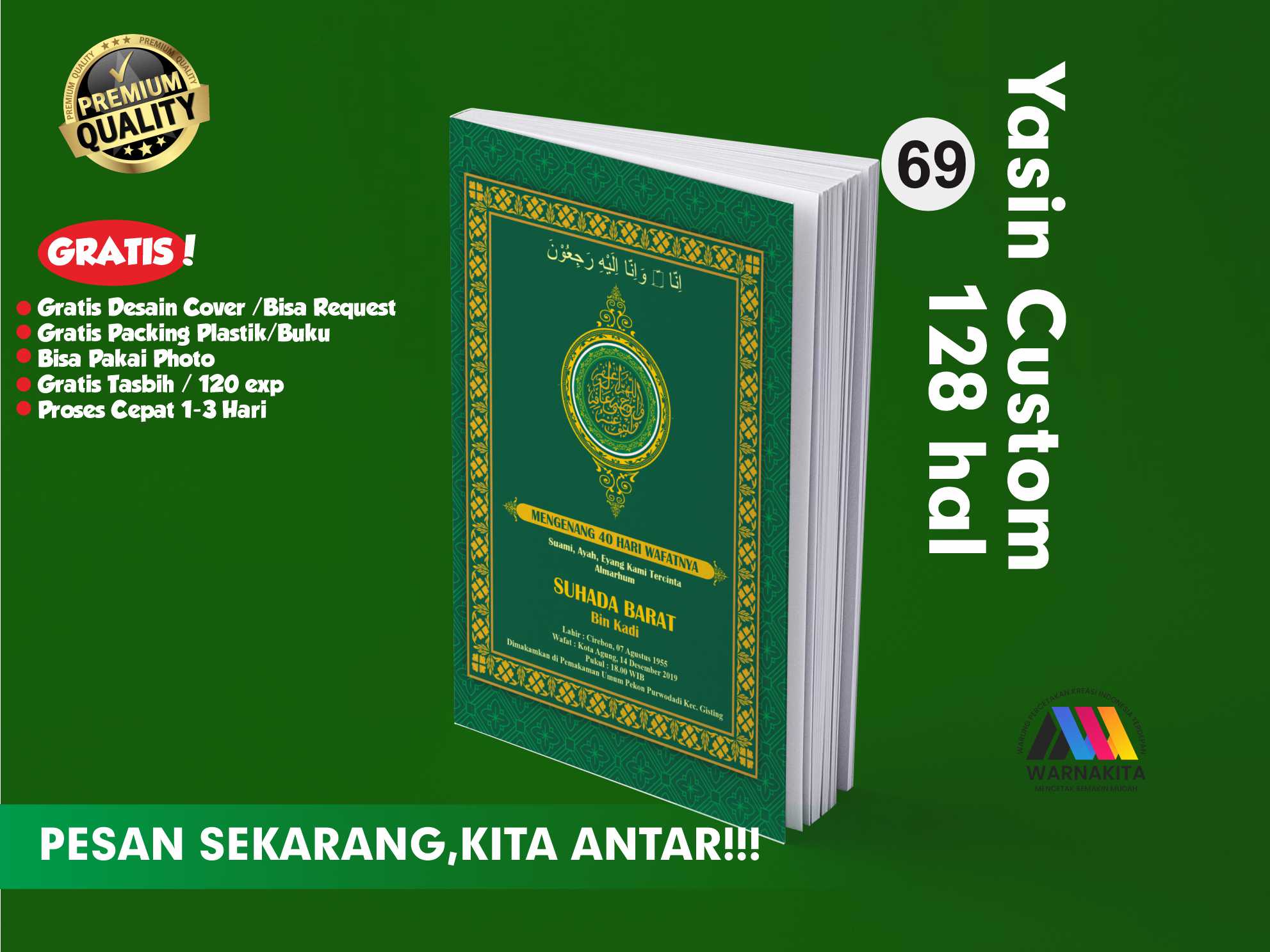 Buku Yasin Tahlilan Custom 