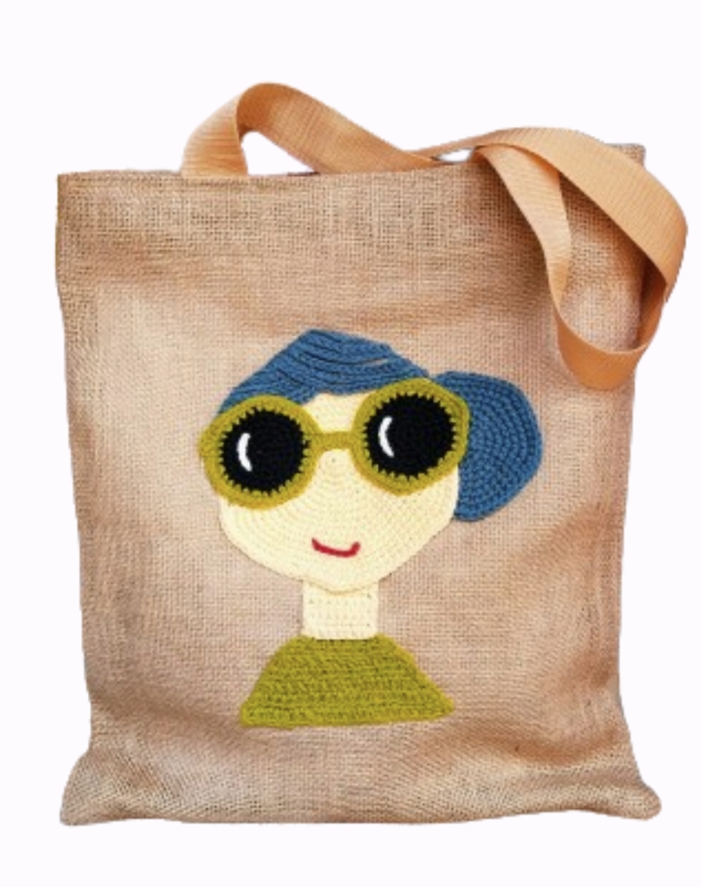 Totebag Goni Mix Rajut Karakter Wajah Flat