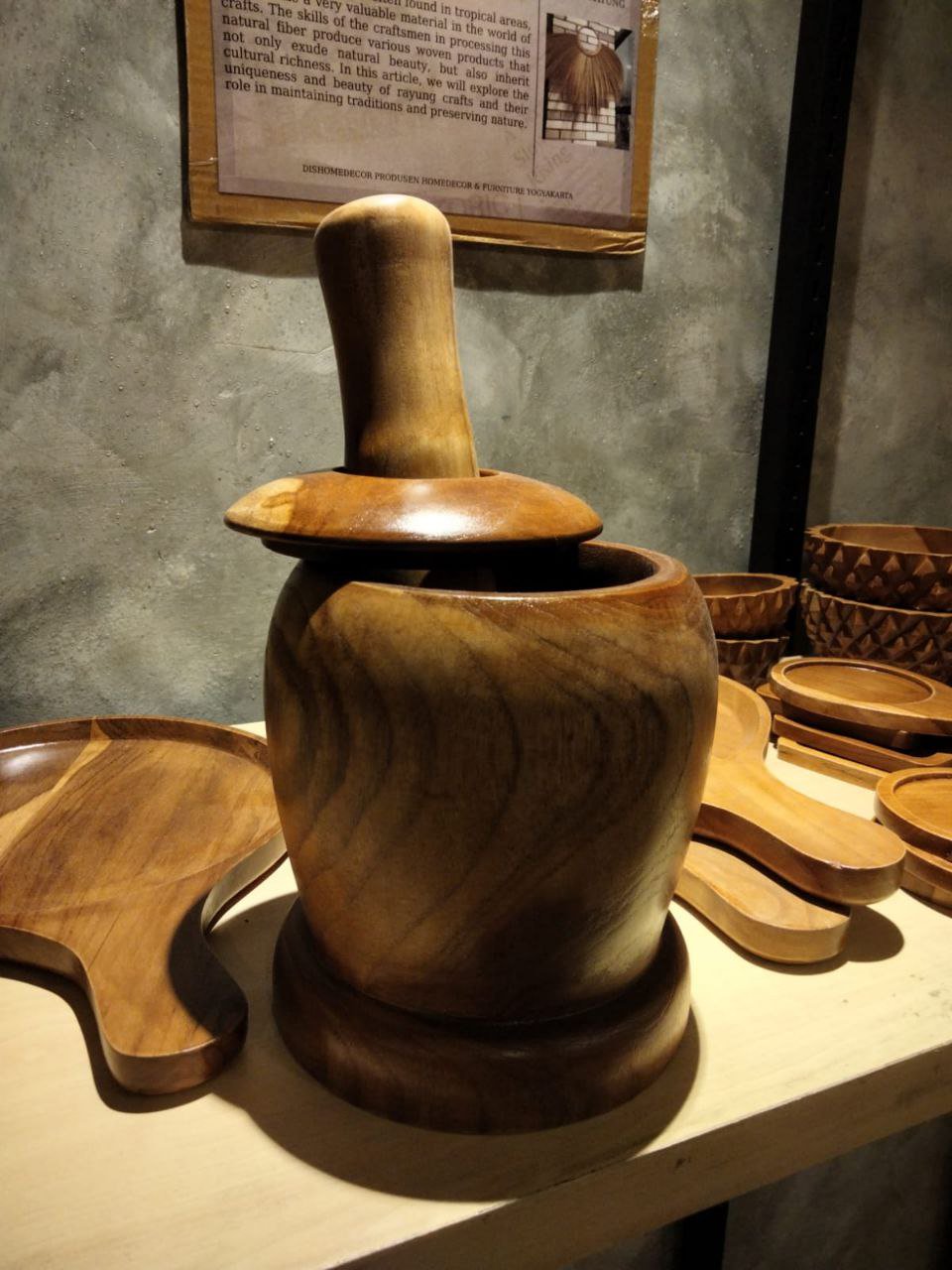 Alu lumpang kayu jati 