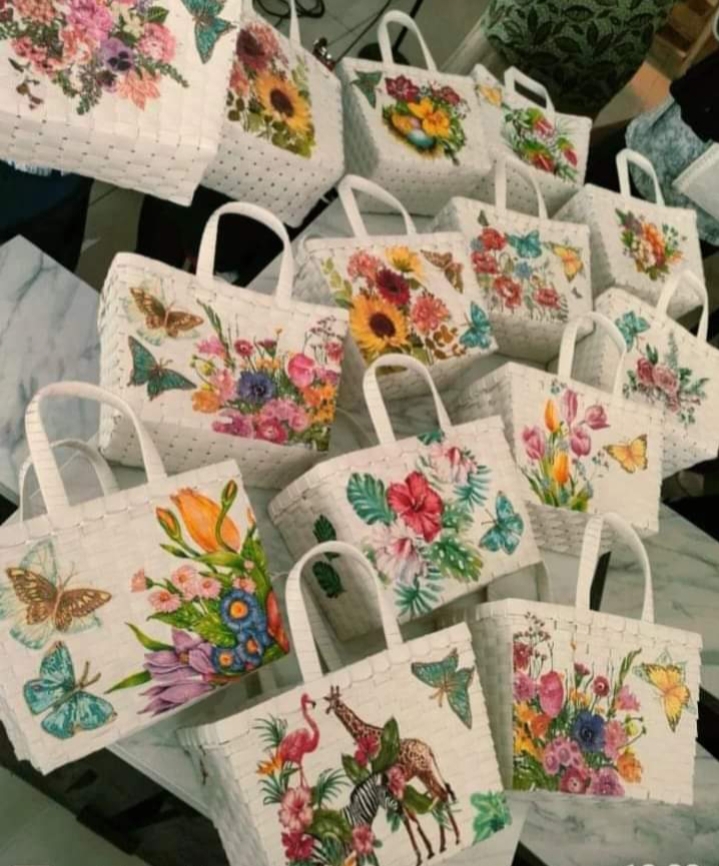 Tas Anyam Decoupage