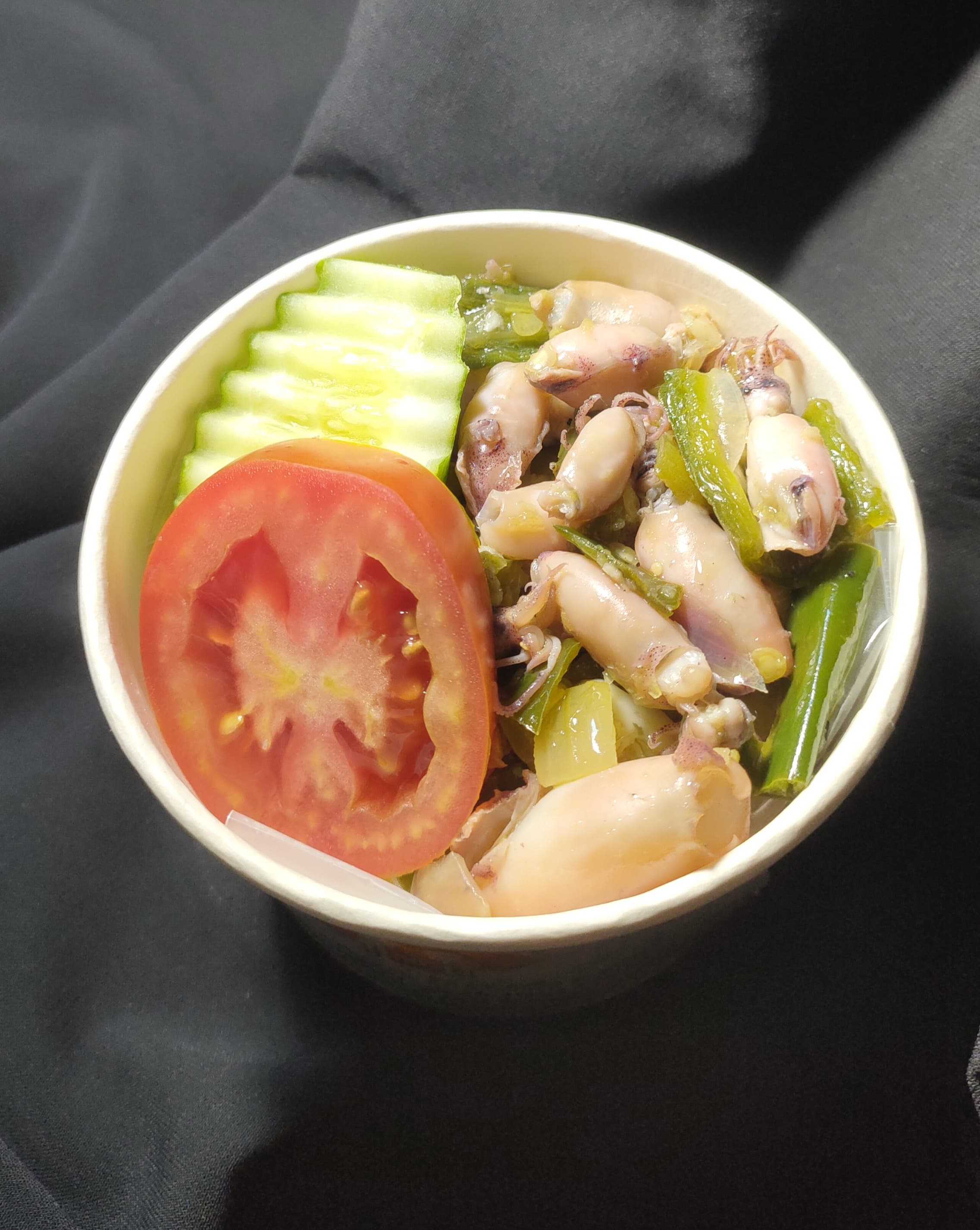 Rice Bowl Chicken Katsu dan Cumi Cabai Ijo