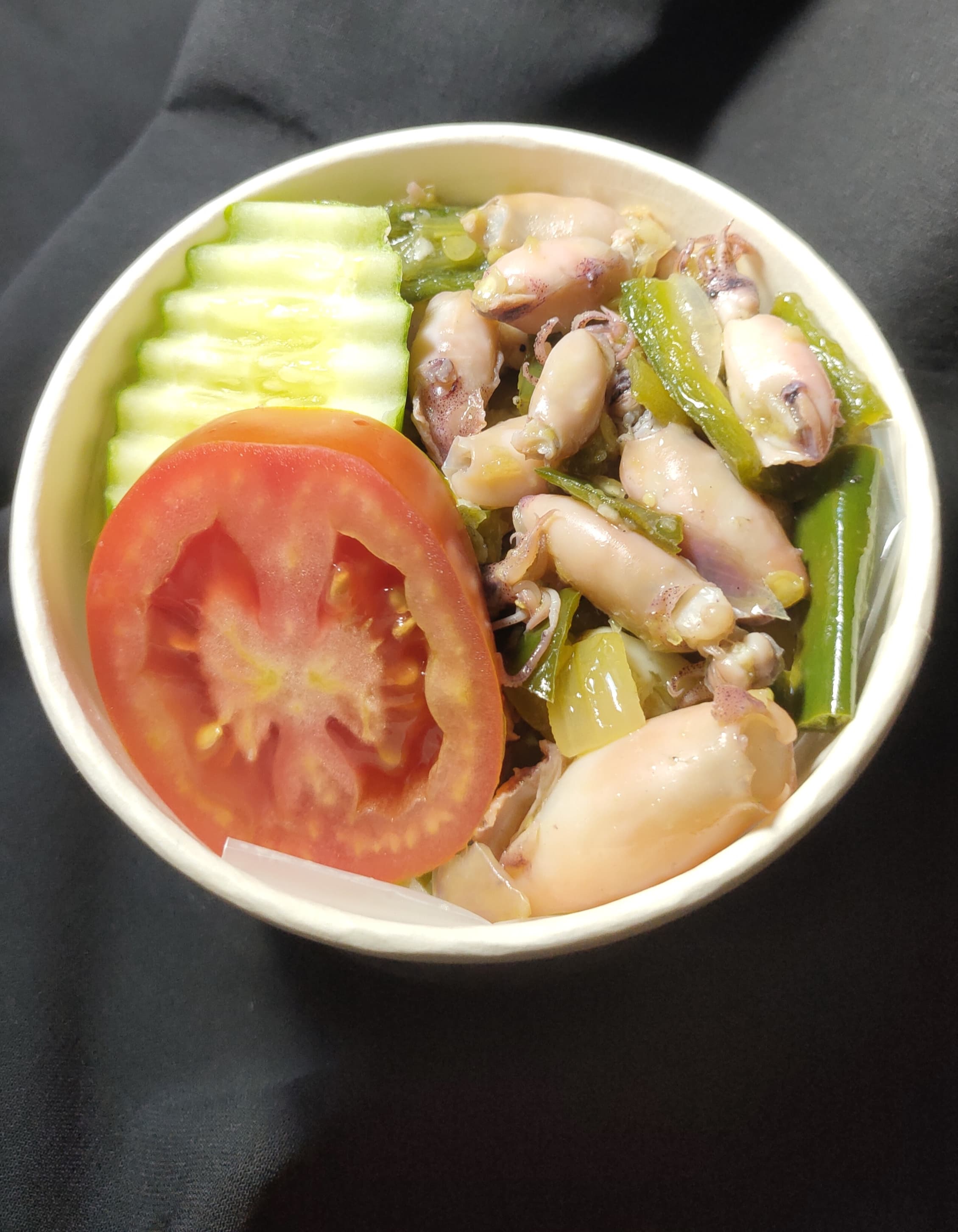 Rice Bowl Chicken Katsu dan Cumi Cabai Ijo