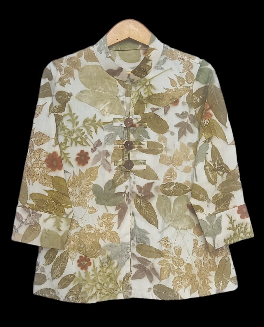 Kain ecoprint, baju, tas