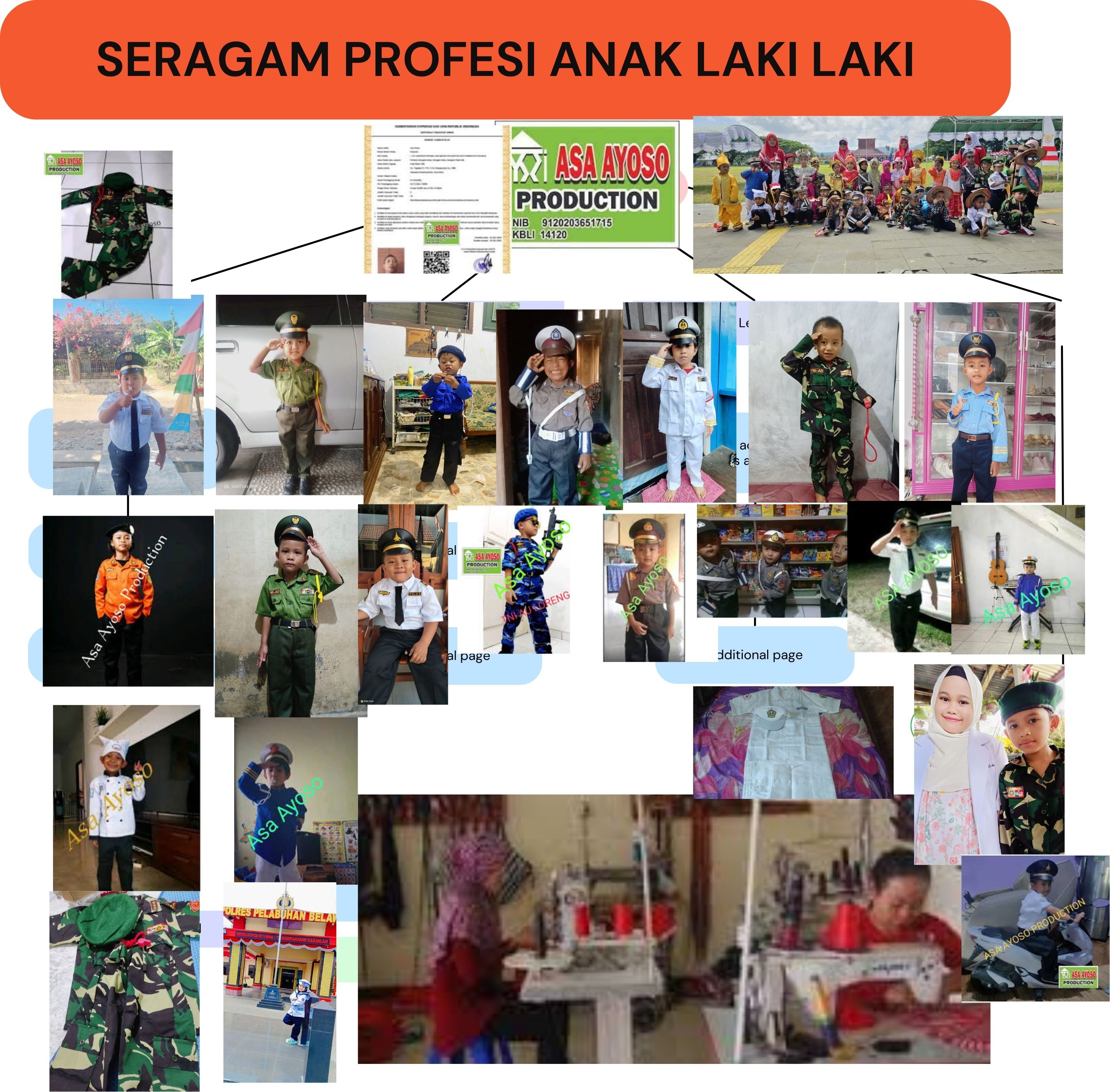 seragam profesi anak paud