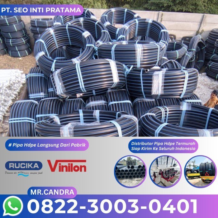 pipa hdpe vinilon 2 inch 63mm 100meter