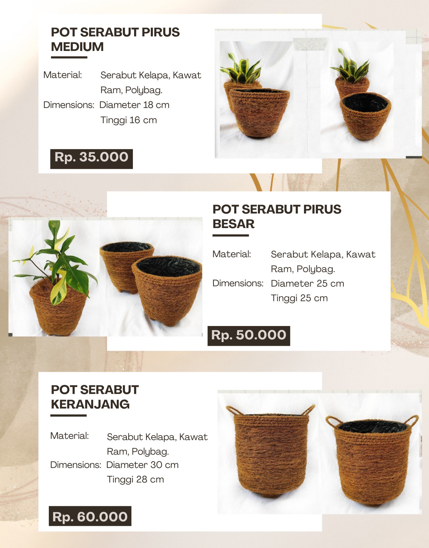 Pot Serabut Kelapa