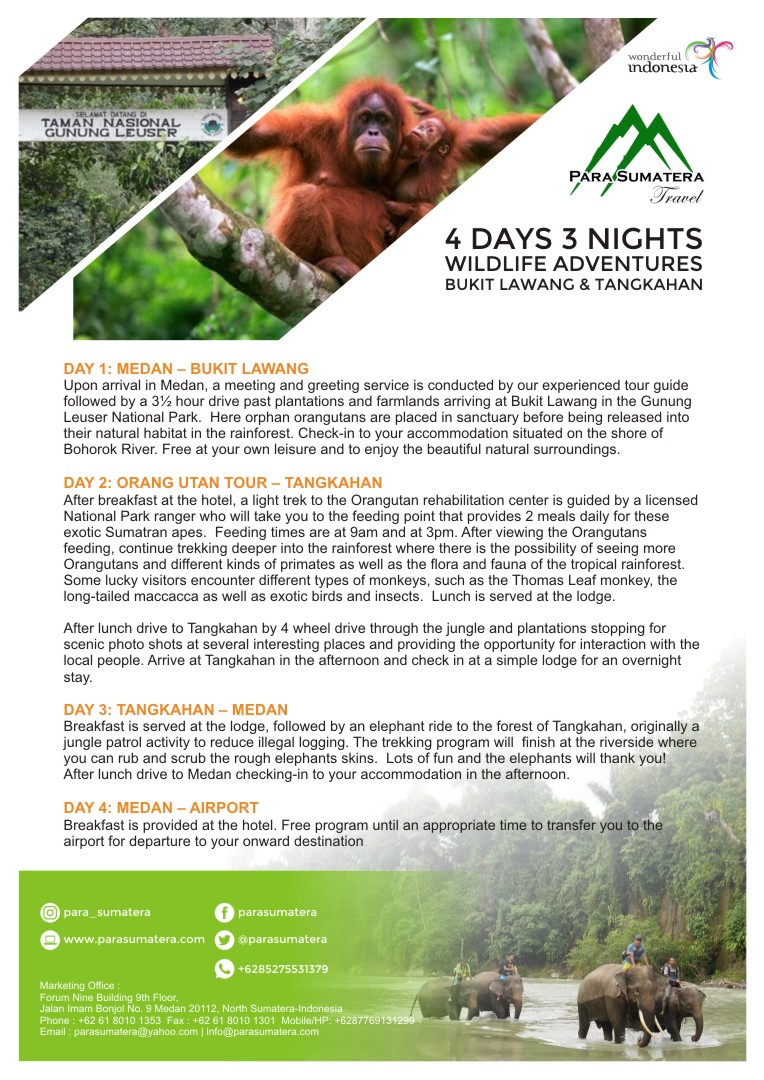 North Sumatra Highlight Package Tour