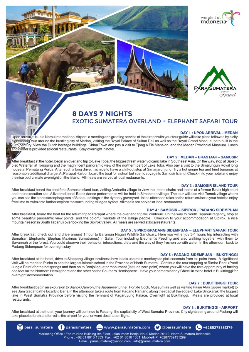 North Sumatra Highlight Package Tour