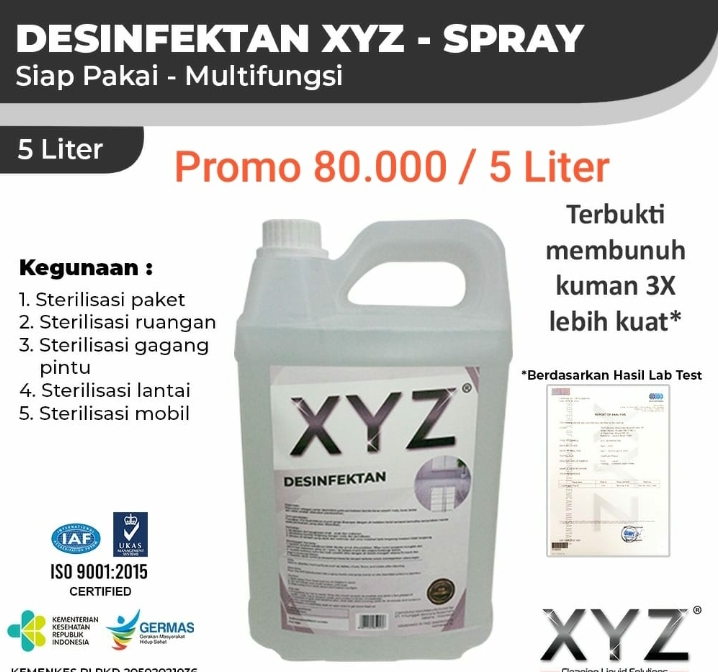 Cairan Pembersih &amp; Hygiene Chemical XYZ