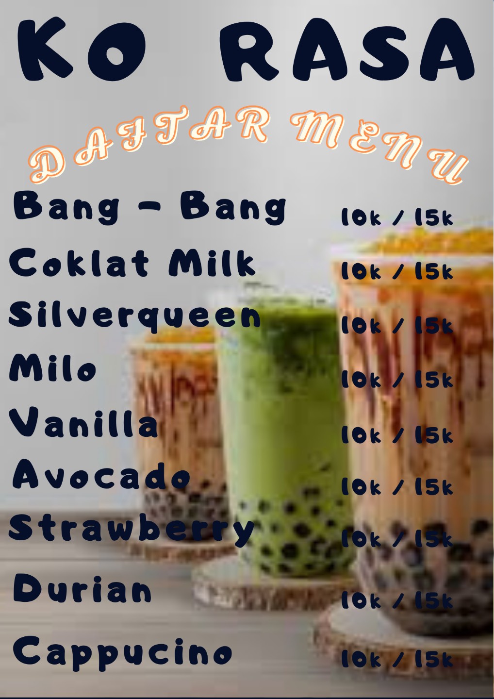 Es boba dan nasi kuning