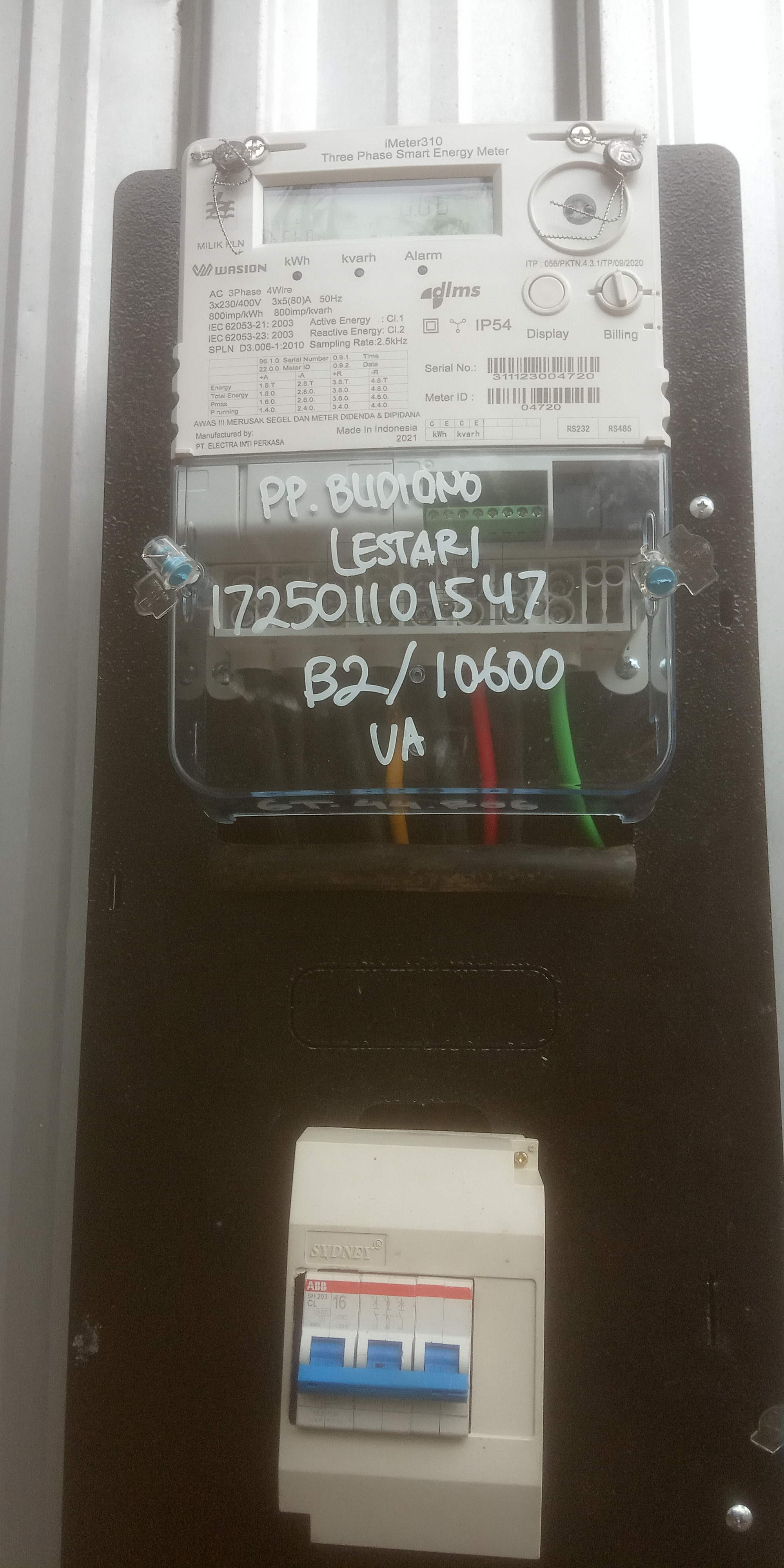Pemasangan kwh