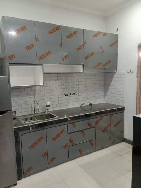 Kitchen set . Kamar set . Backdrop tv . Sekat ruangan . Partisi . Lemari bawah tangg dll..