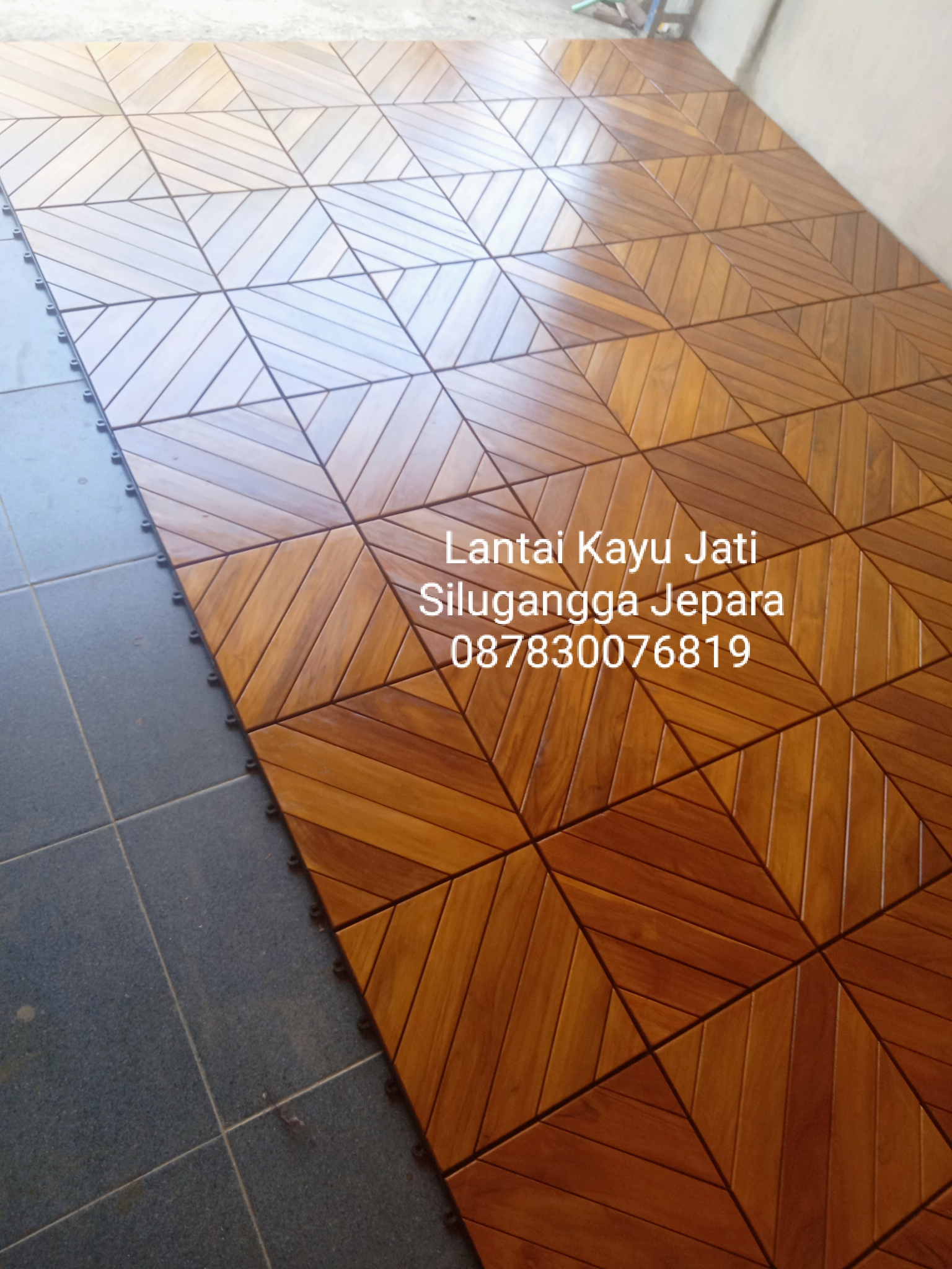 Lantai Flooring Parket Kayu Jati Grade A