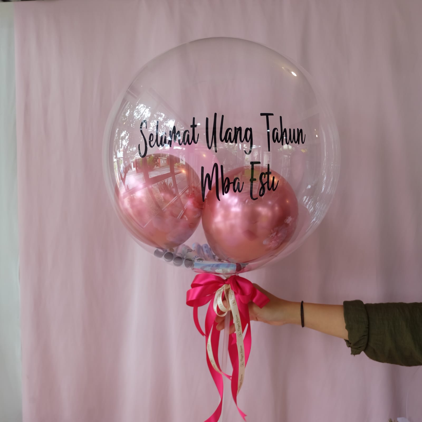 Karangan Bunga Lampung ( Balon Single Isi Uang)
