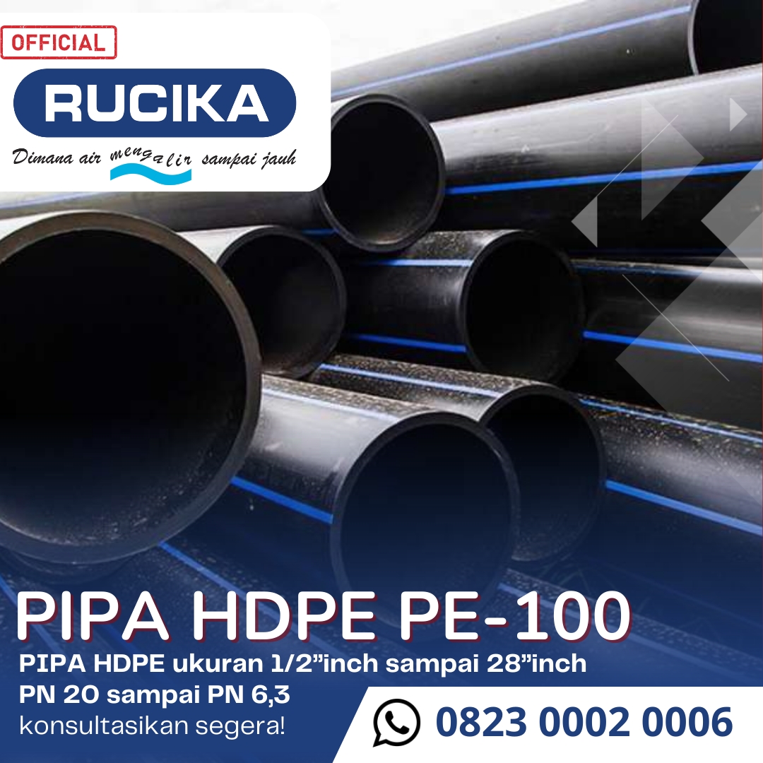 Pipa Hdpe Rucika ukuran 5 inch PE 100