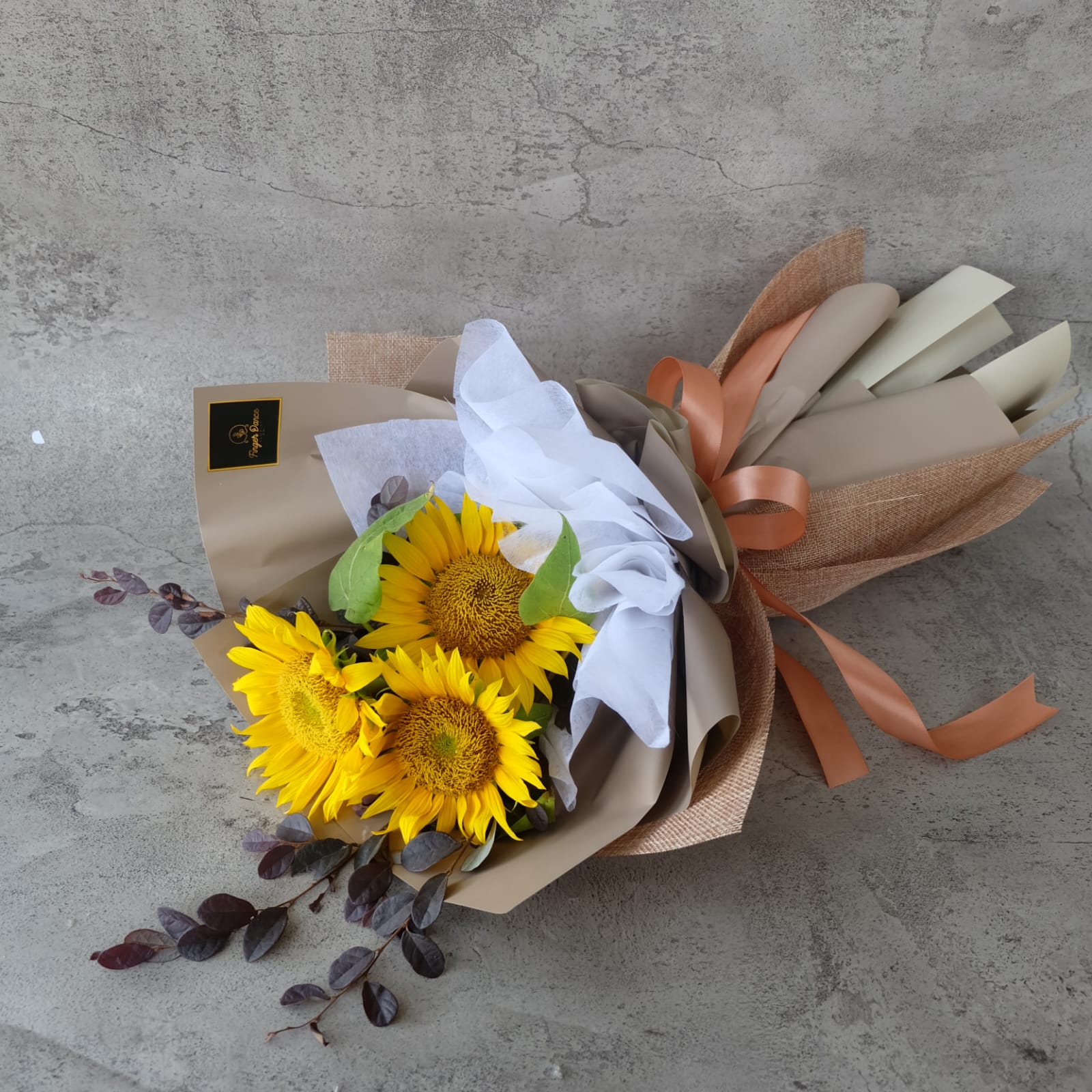 Karangan Bunga Lampung ( Buket Fresh Sun Flowers)