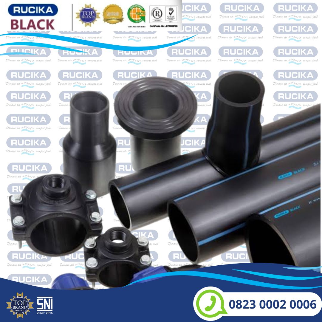Pipa Hdpe merek Rucika ukuran 3 inch 90 mm