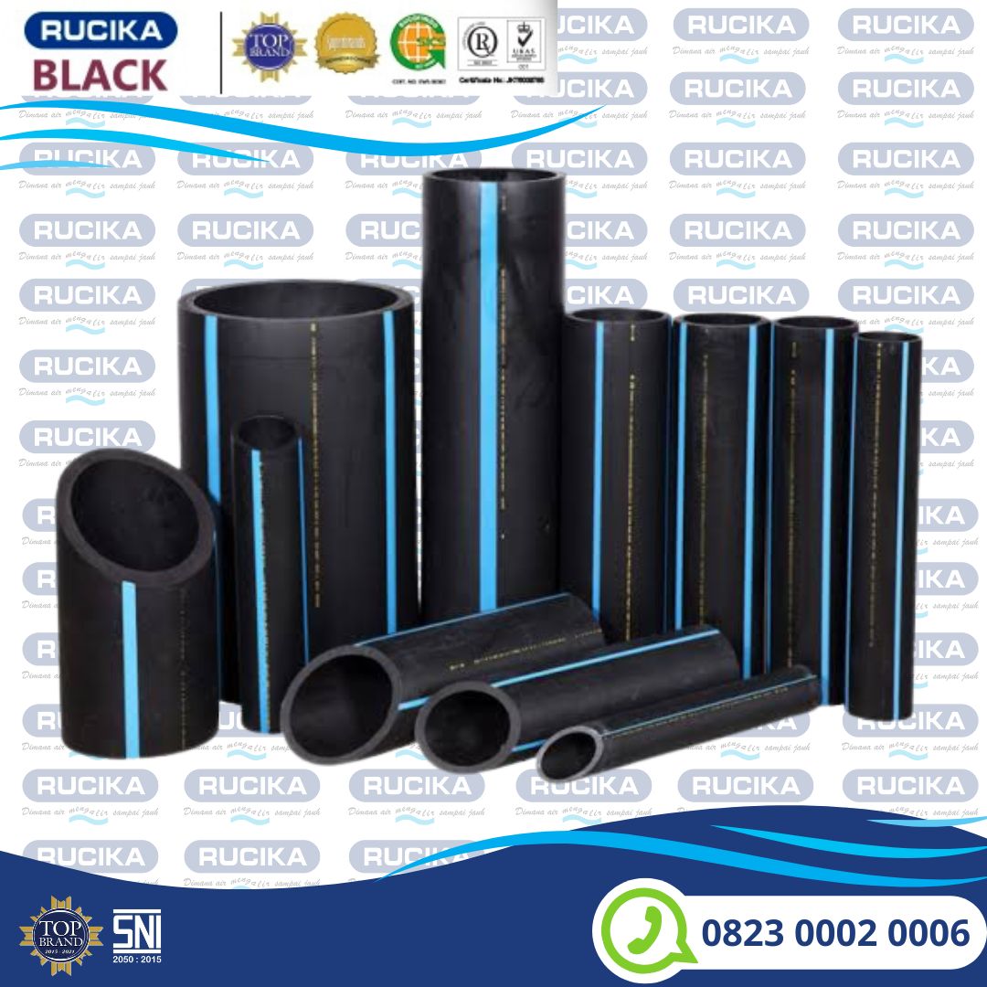 Pipa hdpe merek Rucika 5 inch 125 mm