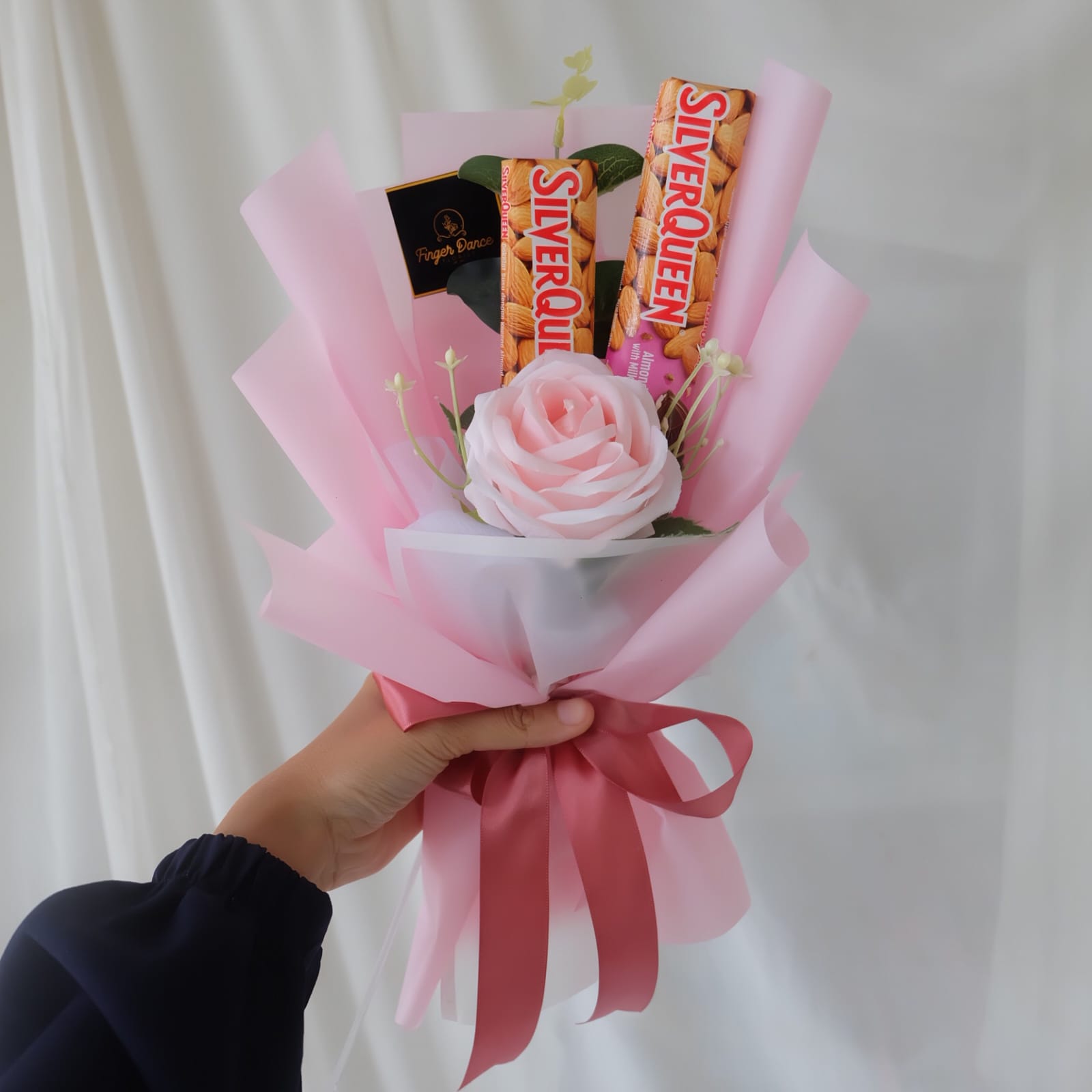 Florist Lampung ( Buket 1 Tangkai Artificial Mix Cokelat)