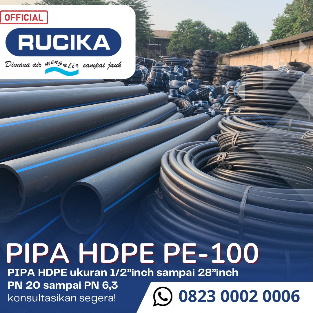 Pipa Hdpe Rucika 1 inch 32 mm Pn 16