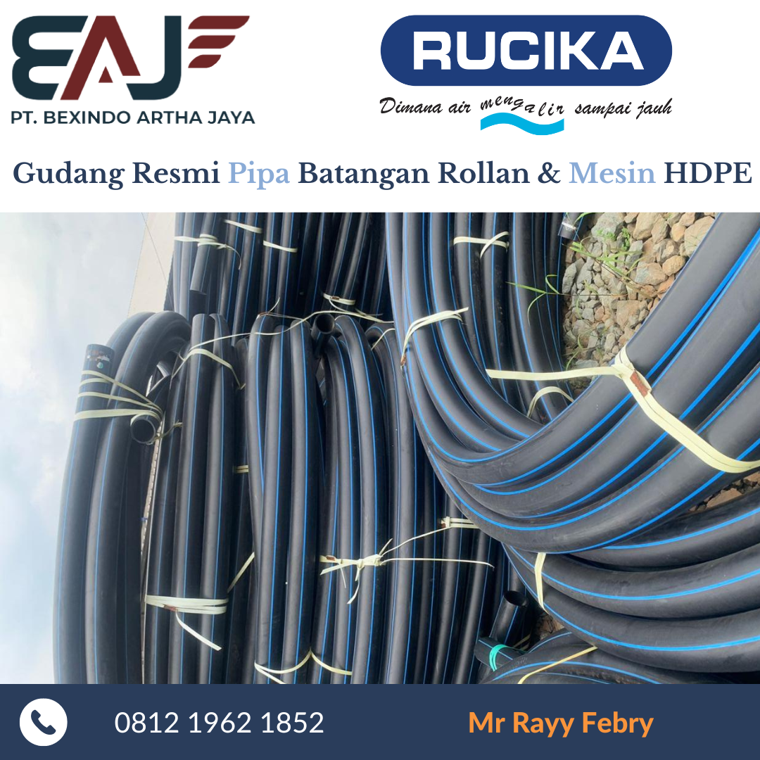 Jual Pipa HDPE Murah | Size 25mm | Pipa HDPE Merk Rucika 