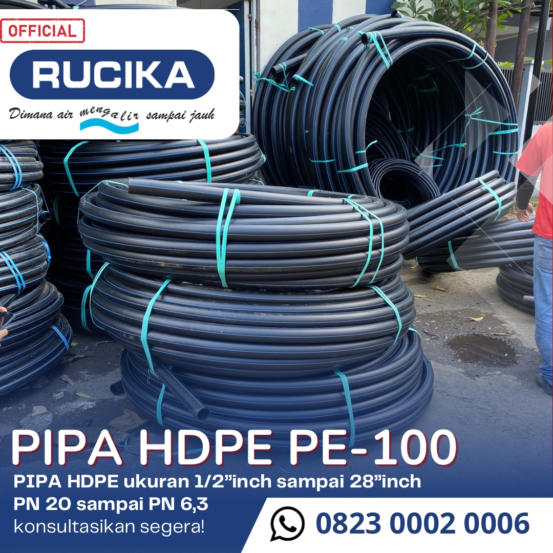 Pipa Hdpe Rucika 2 inch 63 mm Pn 10