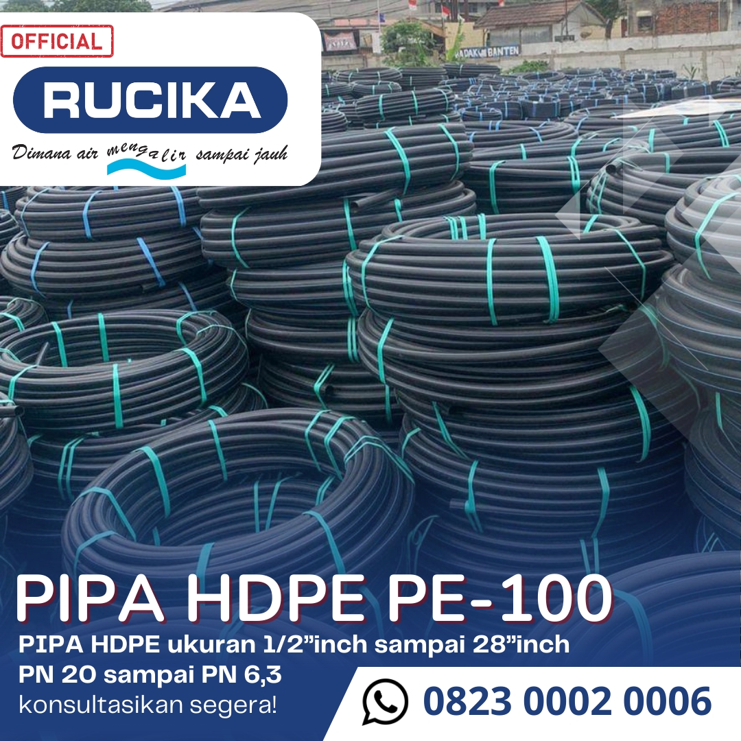 Pipa Hdpe Rucika 21/2 inch 75 mm Pn 10