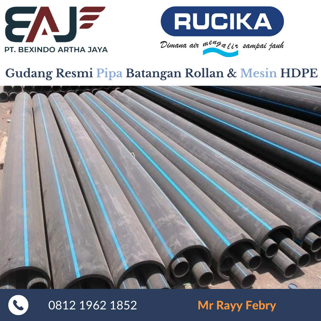 Pipa HDPE Untuk Air Bersih Murah | Pipa HDPE 6 Inch Merk Rucika 