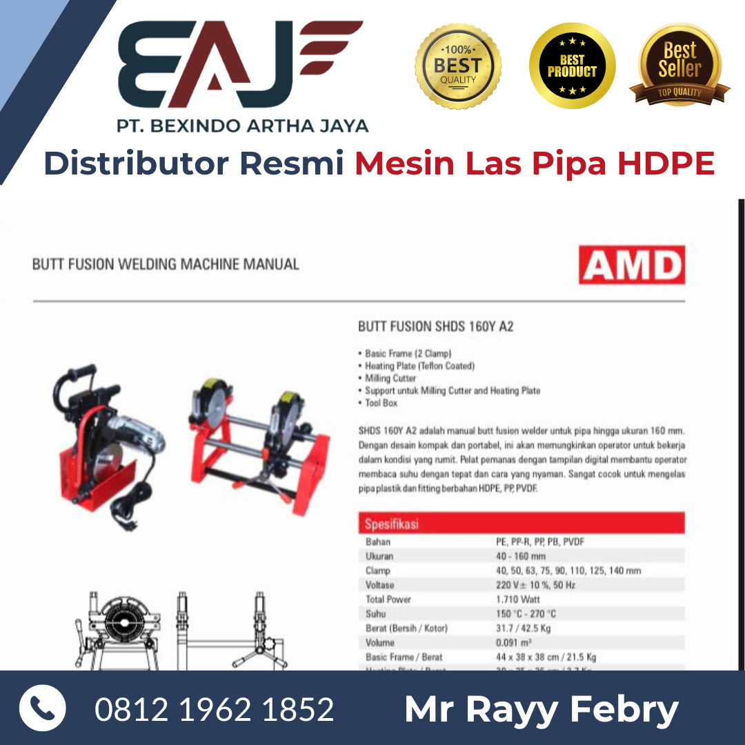 Mesin Las Pipa HDPE | ssssss Fusion Machine HDPE 160mm | Mesin HDPE