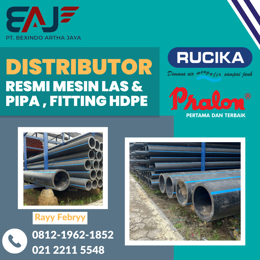 Pipa HDPE Rucika 10 Inch PN8 | Pipa HDPE Batangan 6 Meter Murah 