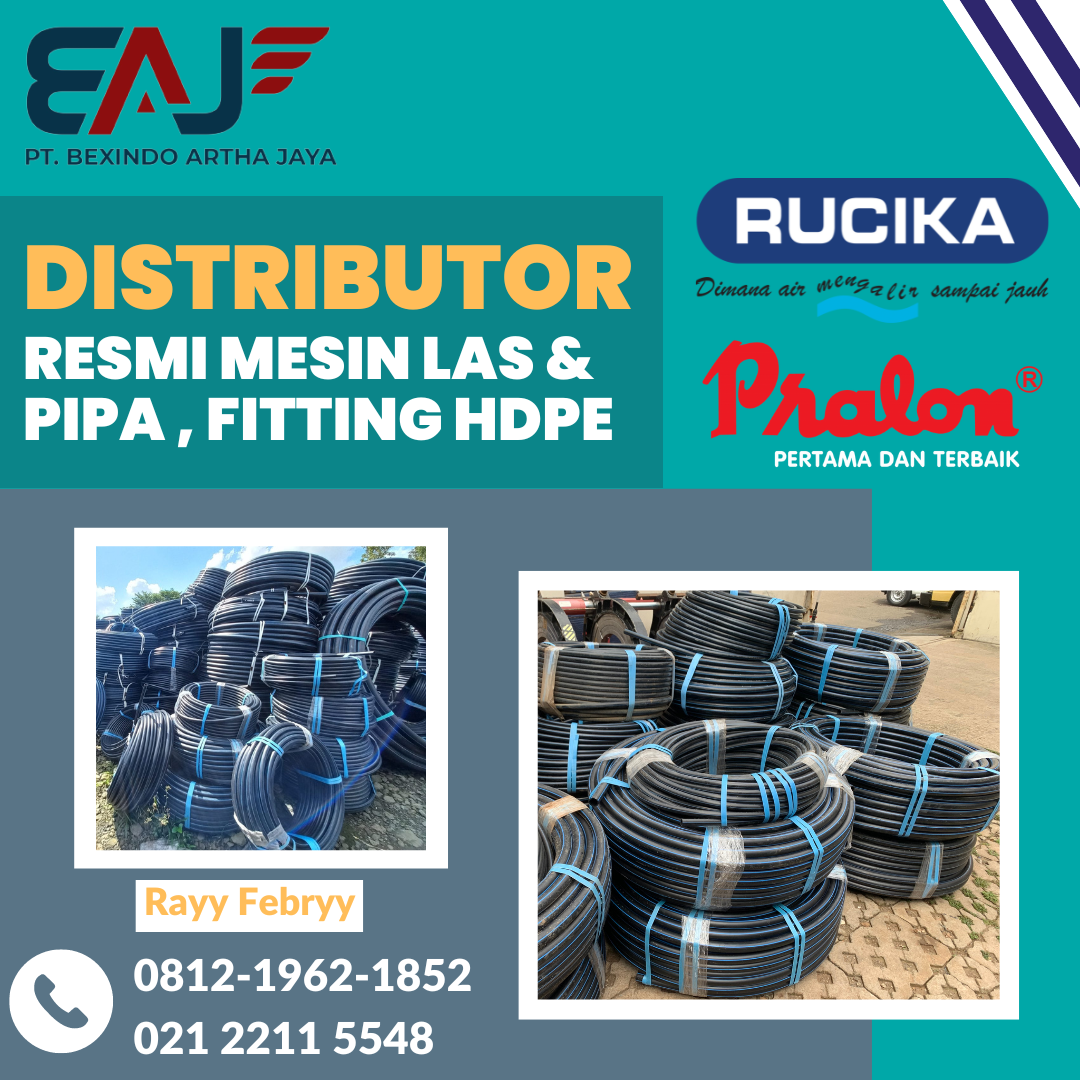 Pipa HDPE Rucika 1 1/2 Inch PN12.5 | Pipa HDPE Rollan &amp; Batangan