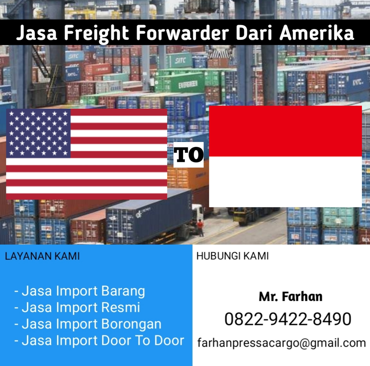 Jasa import barang door to door dari USA murah