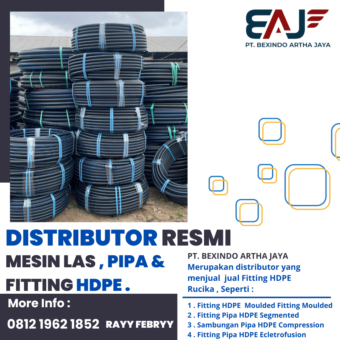 Pipa HDPE 2 Inch PN10 | Pusat Pipa Rollan 100 Mtr Murah | Pipa HDPE Merk Rucika 