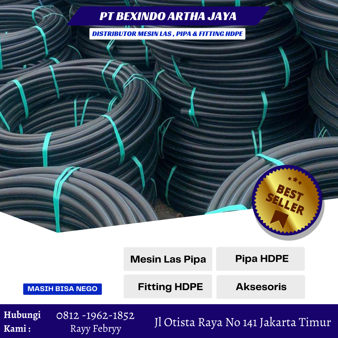 Pipa HDPE 3 Inch PN10 | Aneka Pipa Rollan HDPE Rucika 