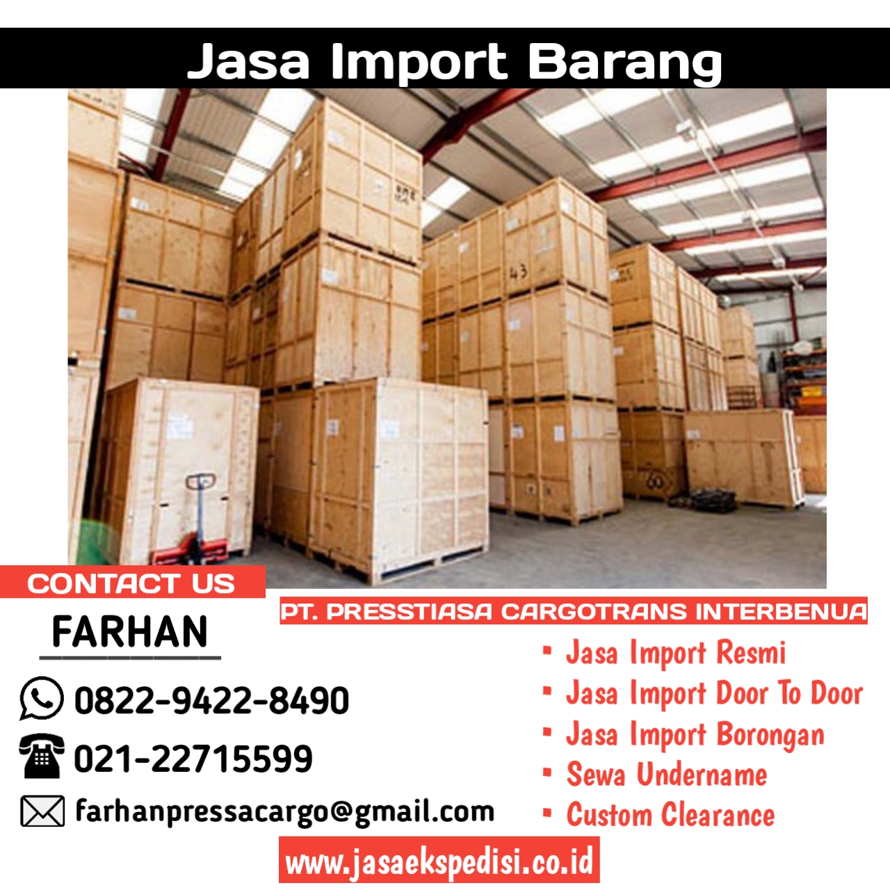JASA IMPORT JAKARTA - PRESSA CARGO