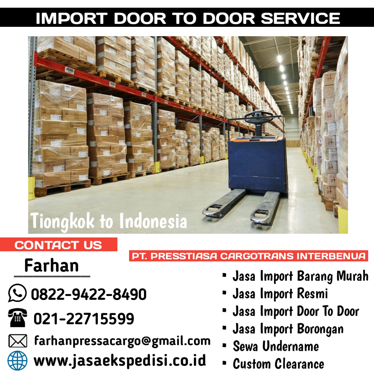 Jasa Import Barang Borongan Door To Door Dari Vietnam - 082294228490