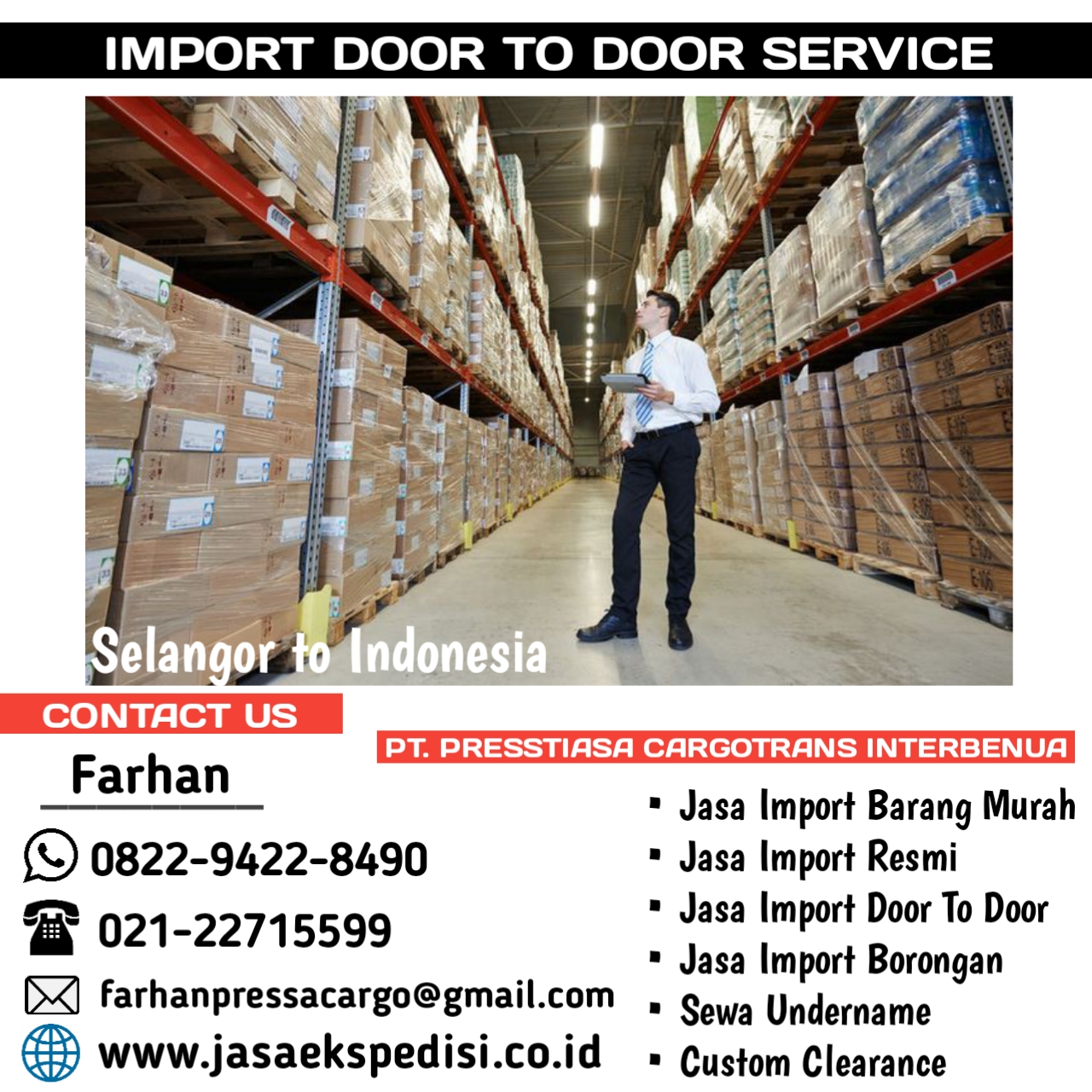 Jasa Import Jakarta | 082294228490