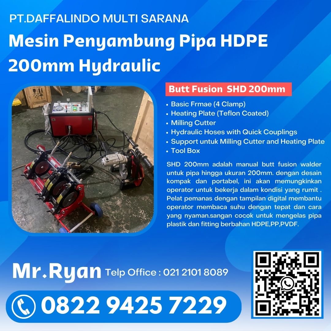 Jual Mesin Penyambung Pipa Hdpe 2 inch - Kualitas 100p Terbaik